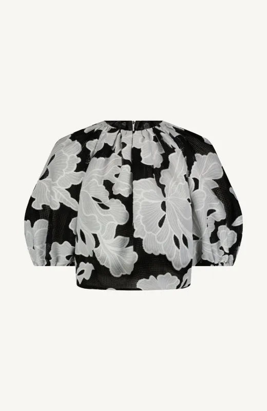 Floral Embroidered Lace Bubble Top sold by Lela Rose