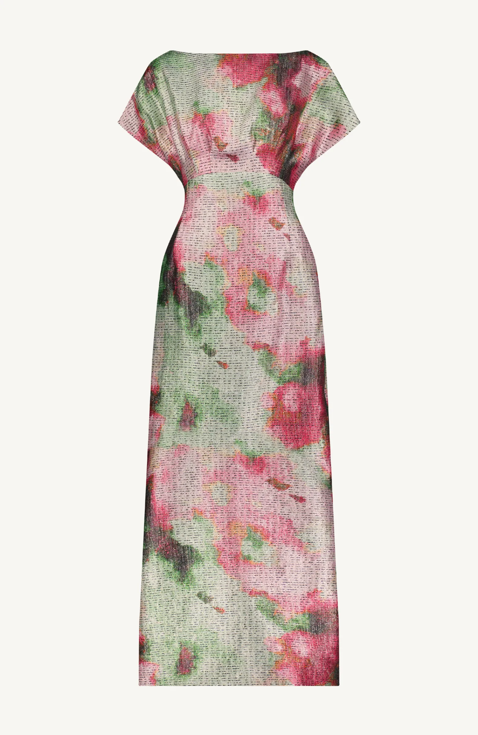 Watercolor Jacquard Boatneck Gown sold by Lela Rose