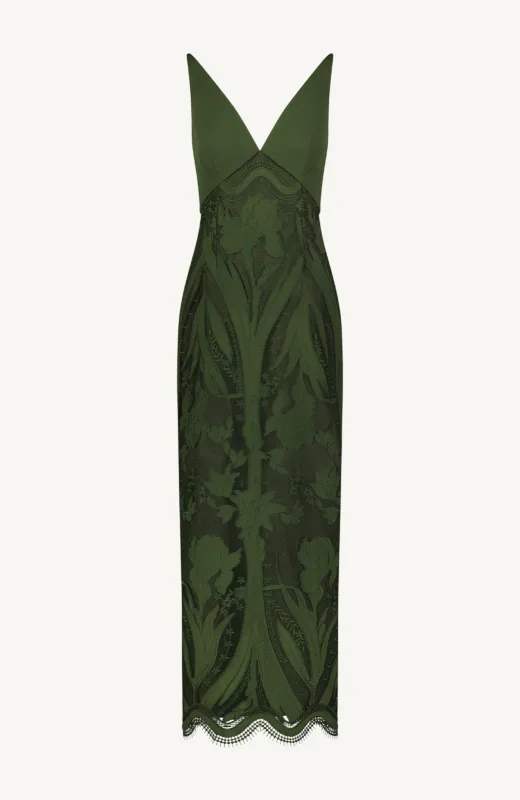 Floral Embroidered Tulle V Neck Sheath Dress sold by Lela Rose