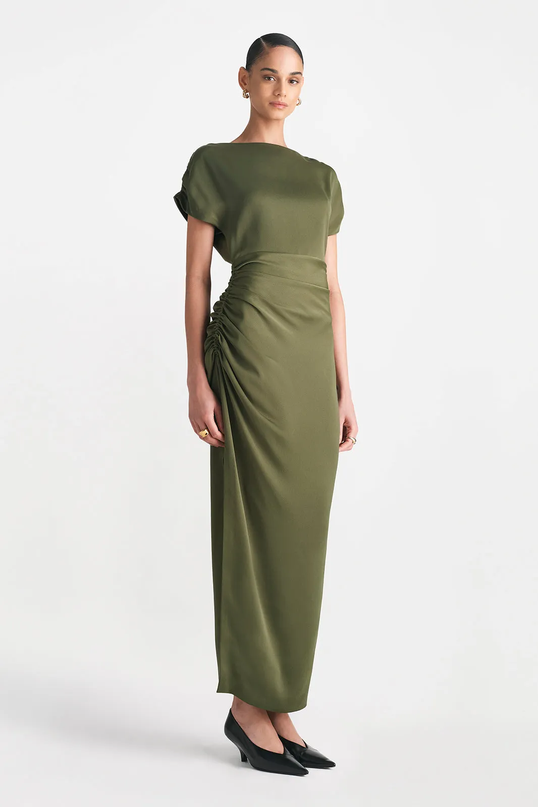 Satin Crepe Heather Dress sold by Lela Rose product image thumbnail 3