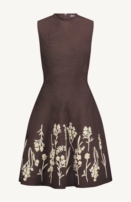 Raffia Embroidered Knit Penelope Dress sold by Lela Rose