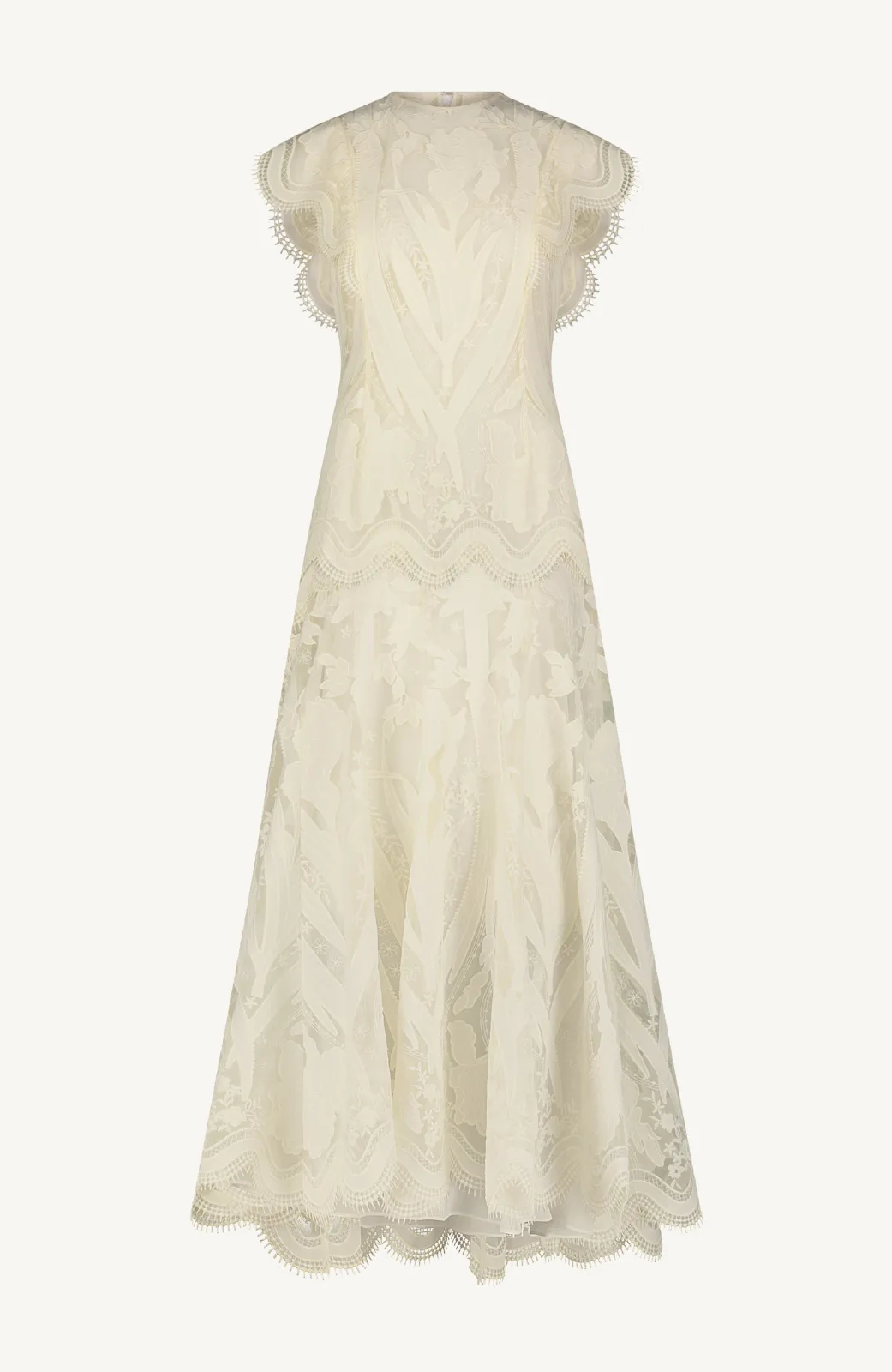 Floral Embroidered Tulle Sleeveless A Line Dress sold by Lela Rose