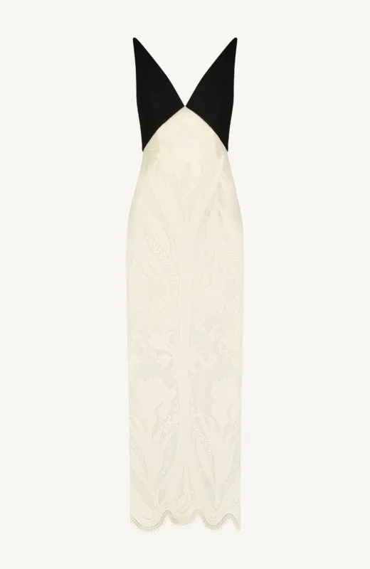 Floral Embroidered Tulle V Neck Sheath Dress sold by Lela Rose
