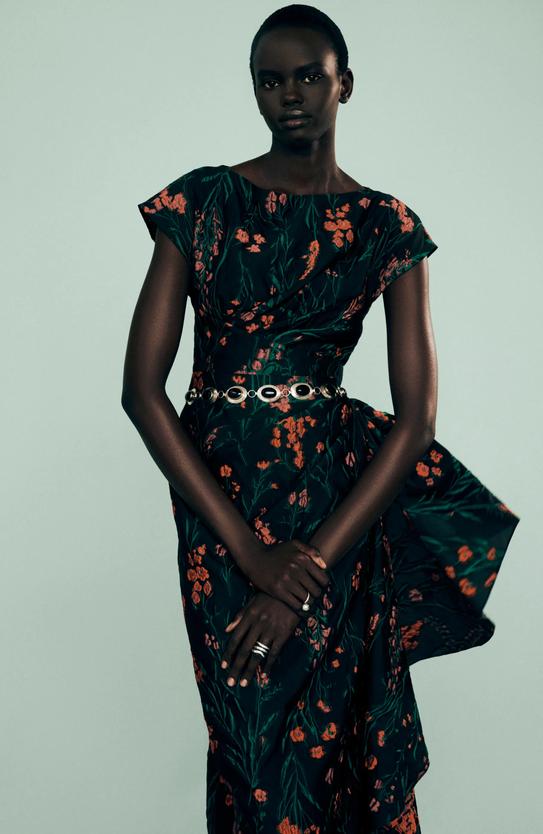 Floral Fil Coupe Florence Gown sold by Lela Rose product image thumbnail 3