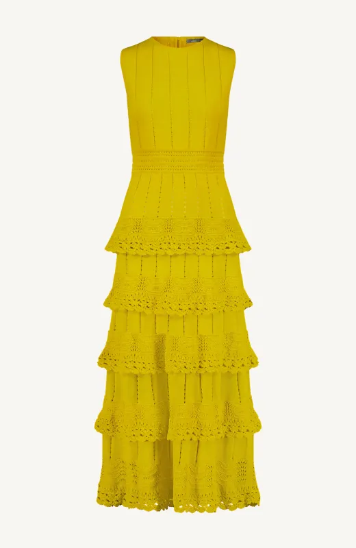 Crochet Ruffle Knit Sleeveless Piper Dress sold by Lela Rose