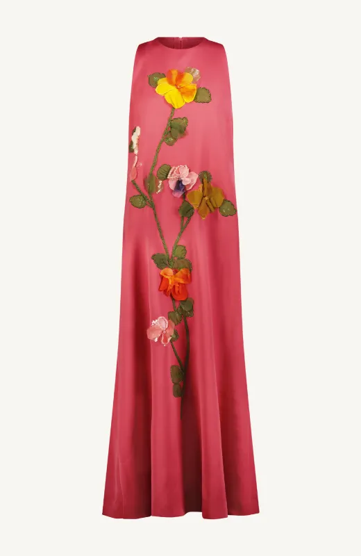 Fluid Crepe Floral Embroidery Francie Gown sold by Lela Rose