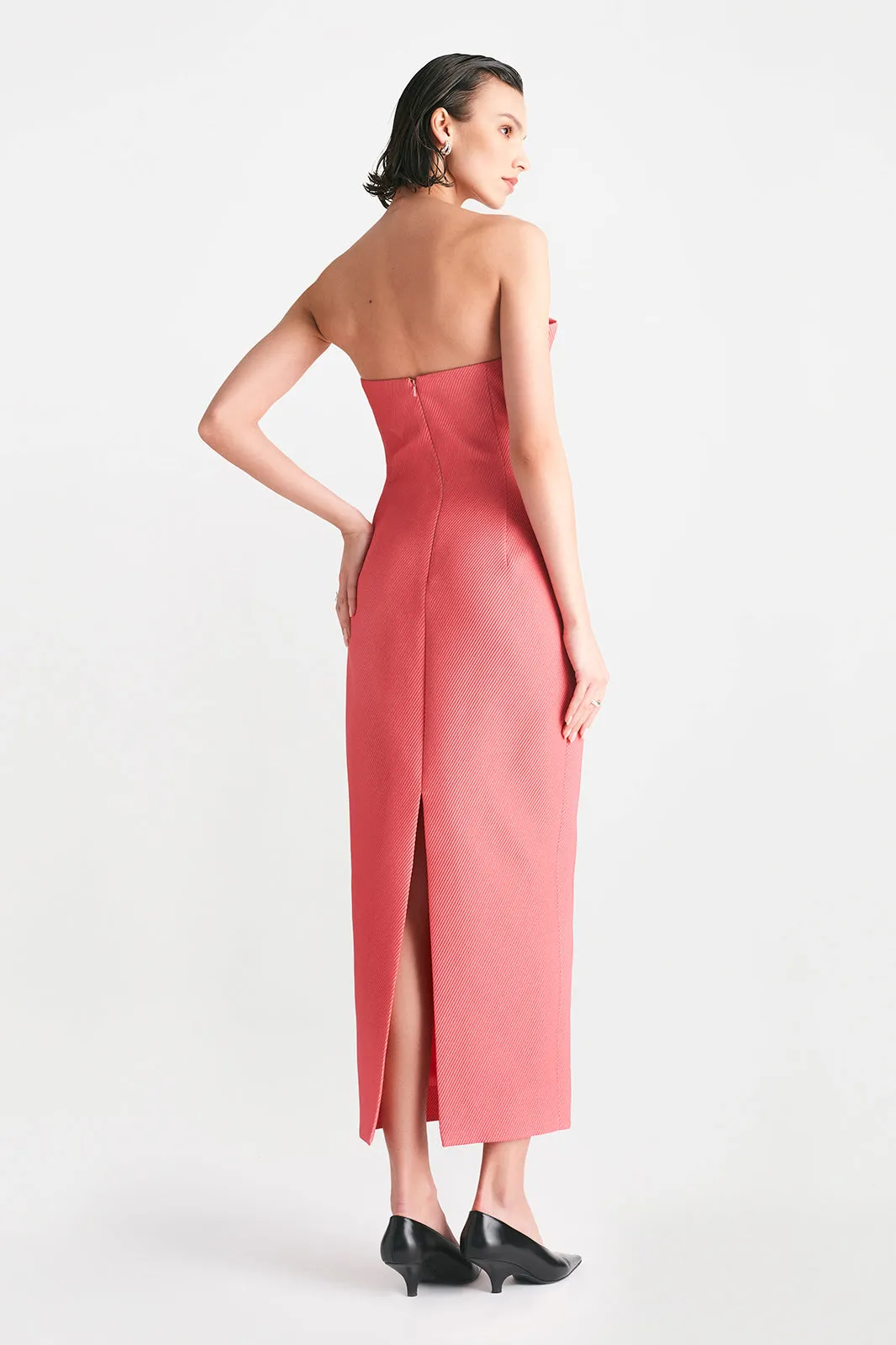 Textured Satin Draped Tulip Sheath sold by Lela Rose product image thumbnail 4