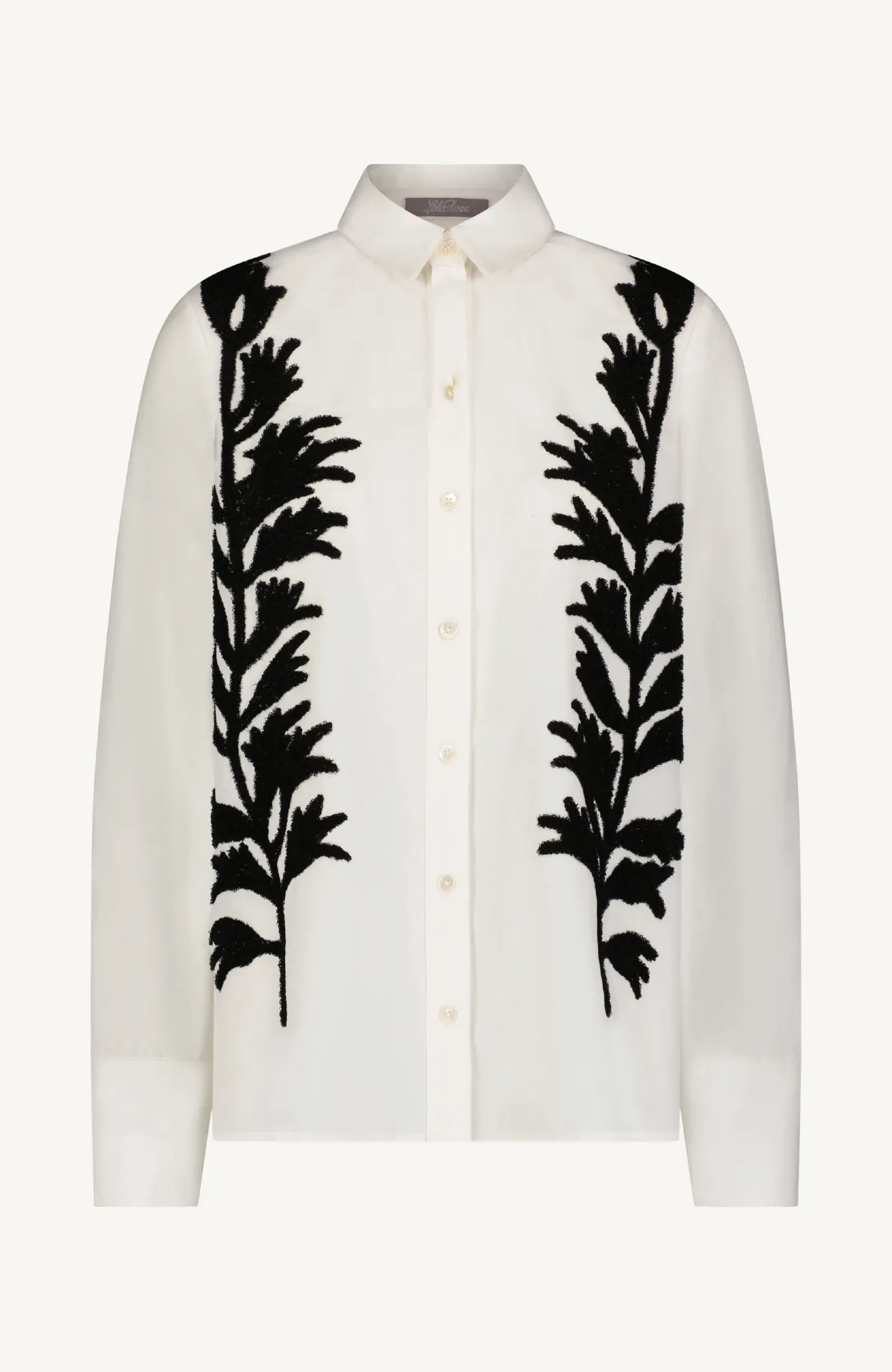 Boucle Embroidered Cotton Poplin Shirt sold by Lela Rose product image thumbnail 4