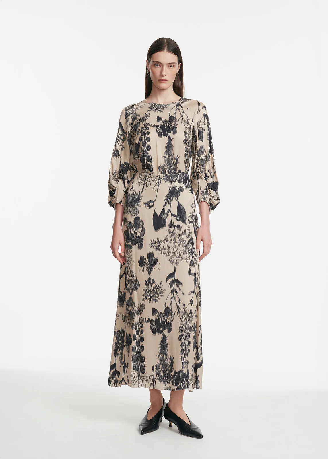 Floral Satin A-Line Skirt sold by Lela Rose