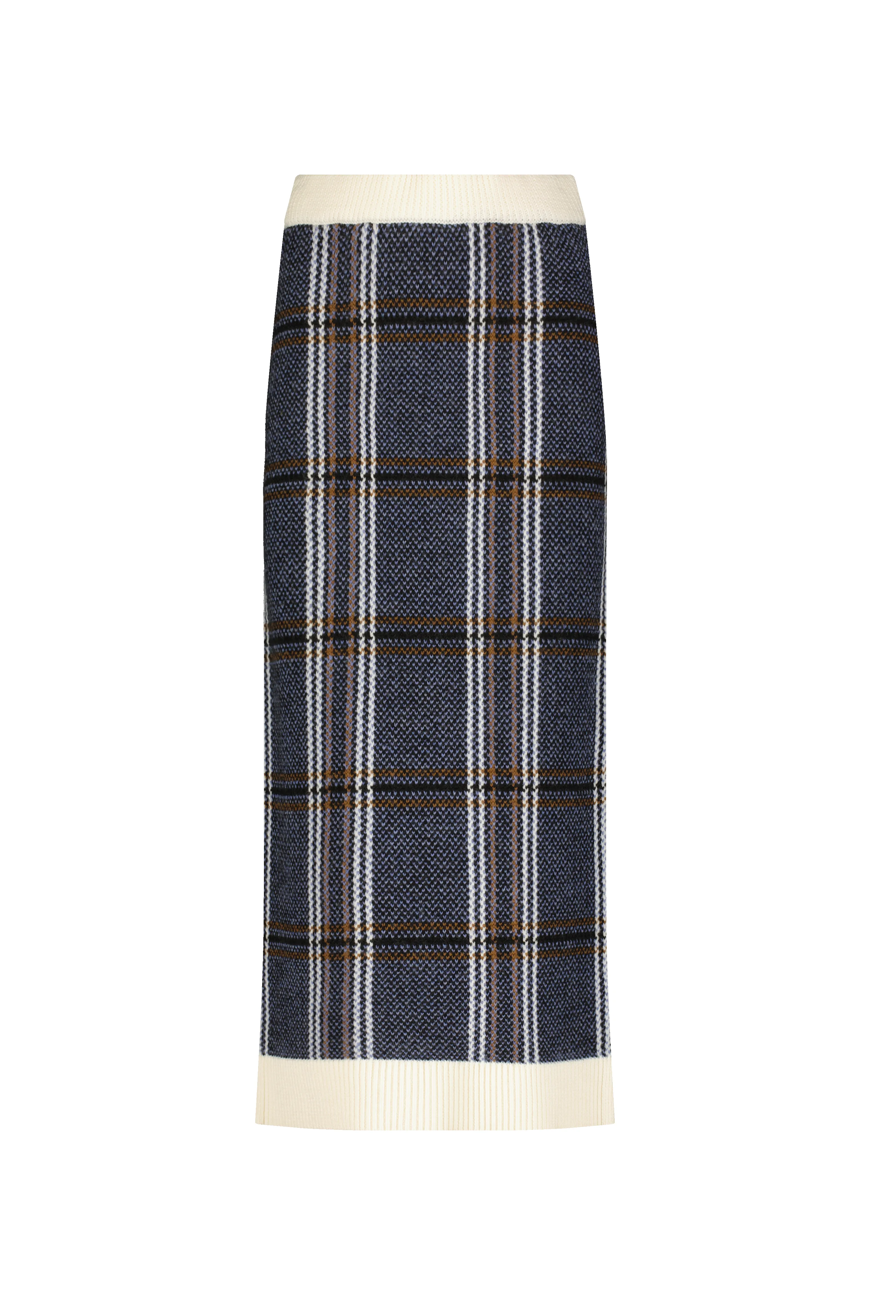Plaid Jacquard Knit Skirt sold by Lela Rose product image thumbnail 4