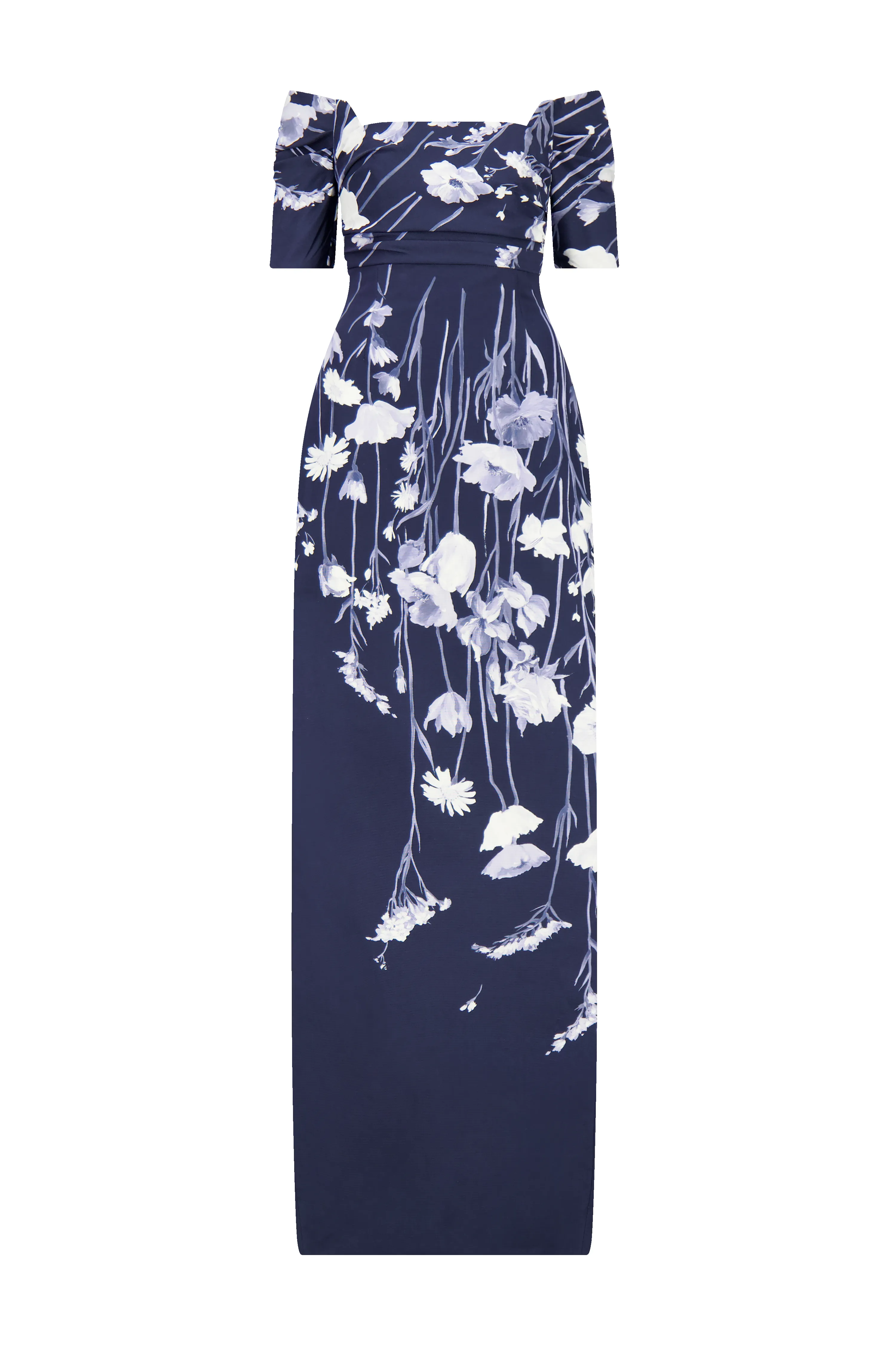 Floral Faille Cuff Sleeve Gown sold by Lela Rose product image thumbnail 3