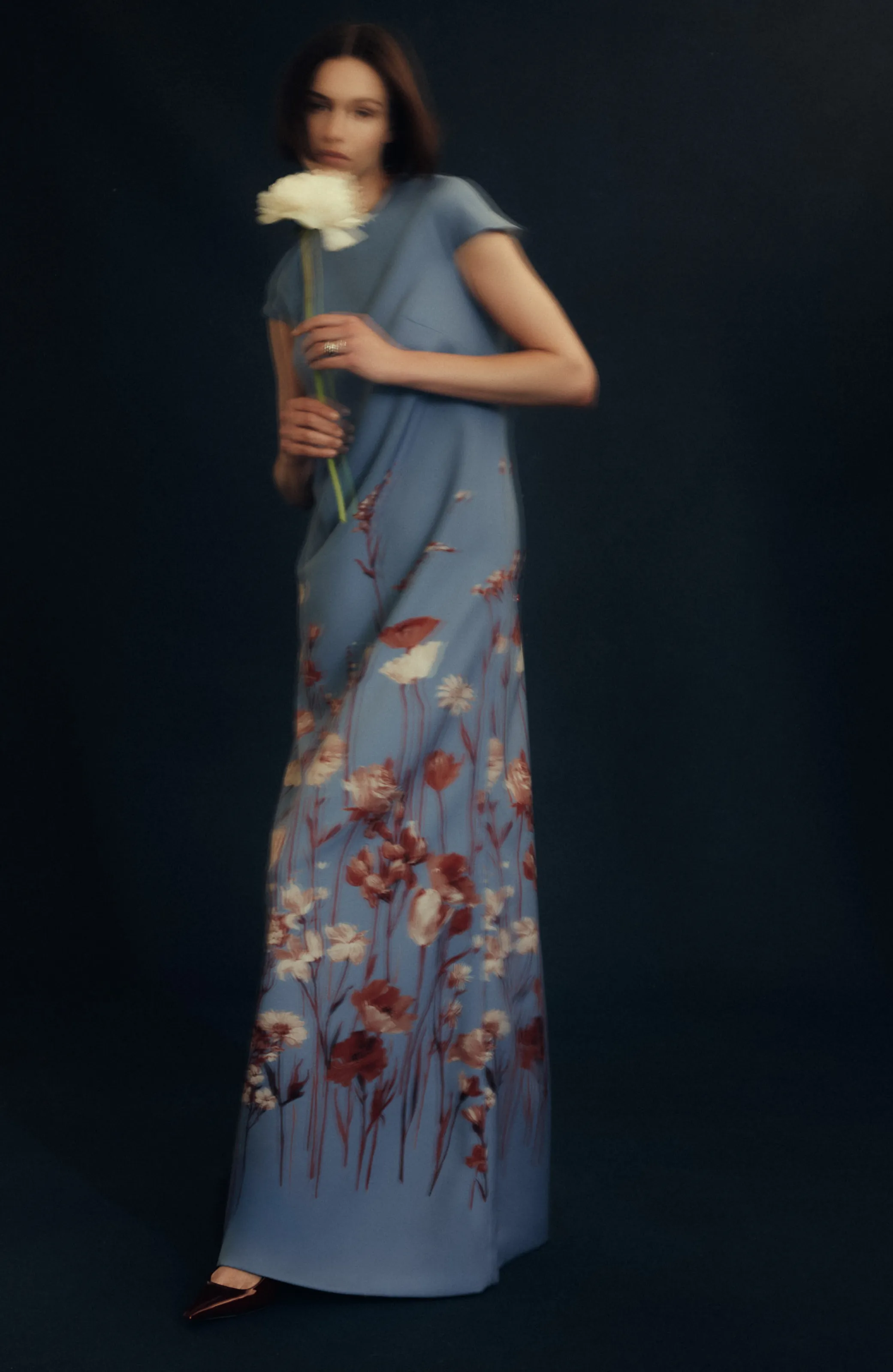 Floral Crepe Augusta Gown sold by Lela Rose product image thumbnail 2