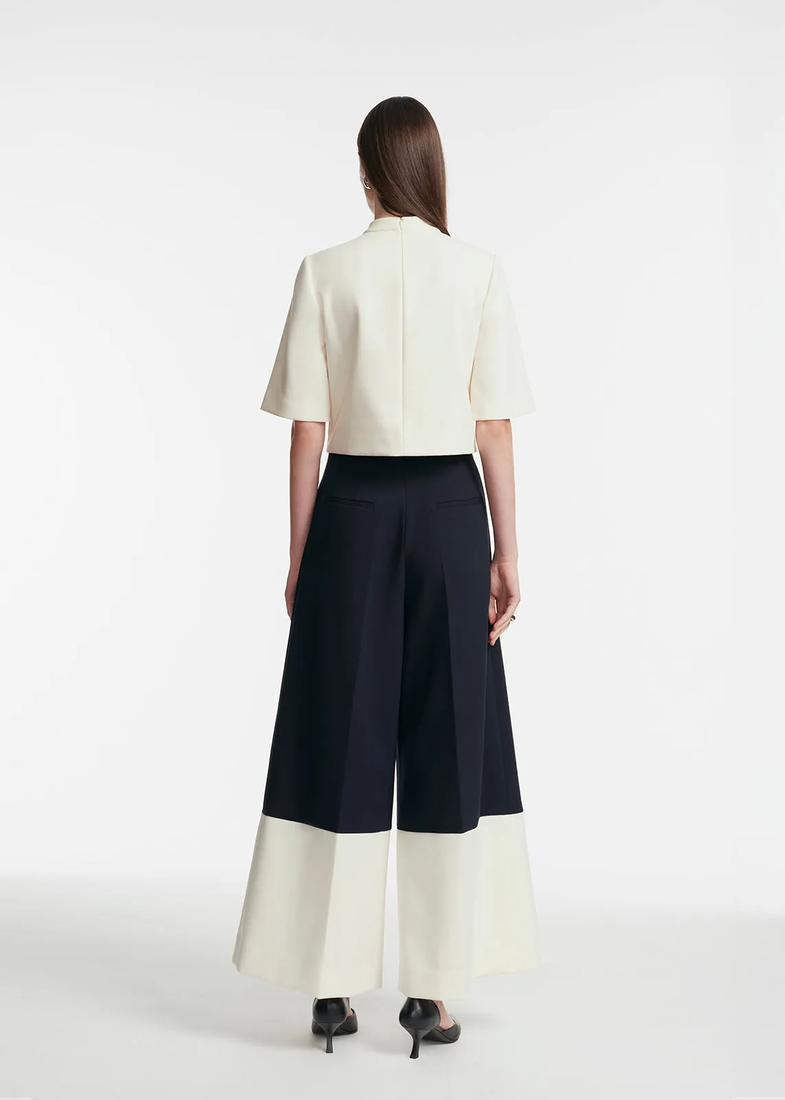 Stretch Twill Drop Flower Crop Top sold by Lela Rose product image thumbnail 3