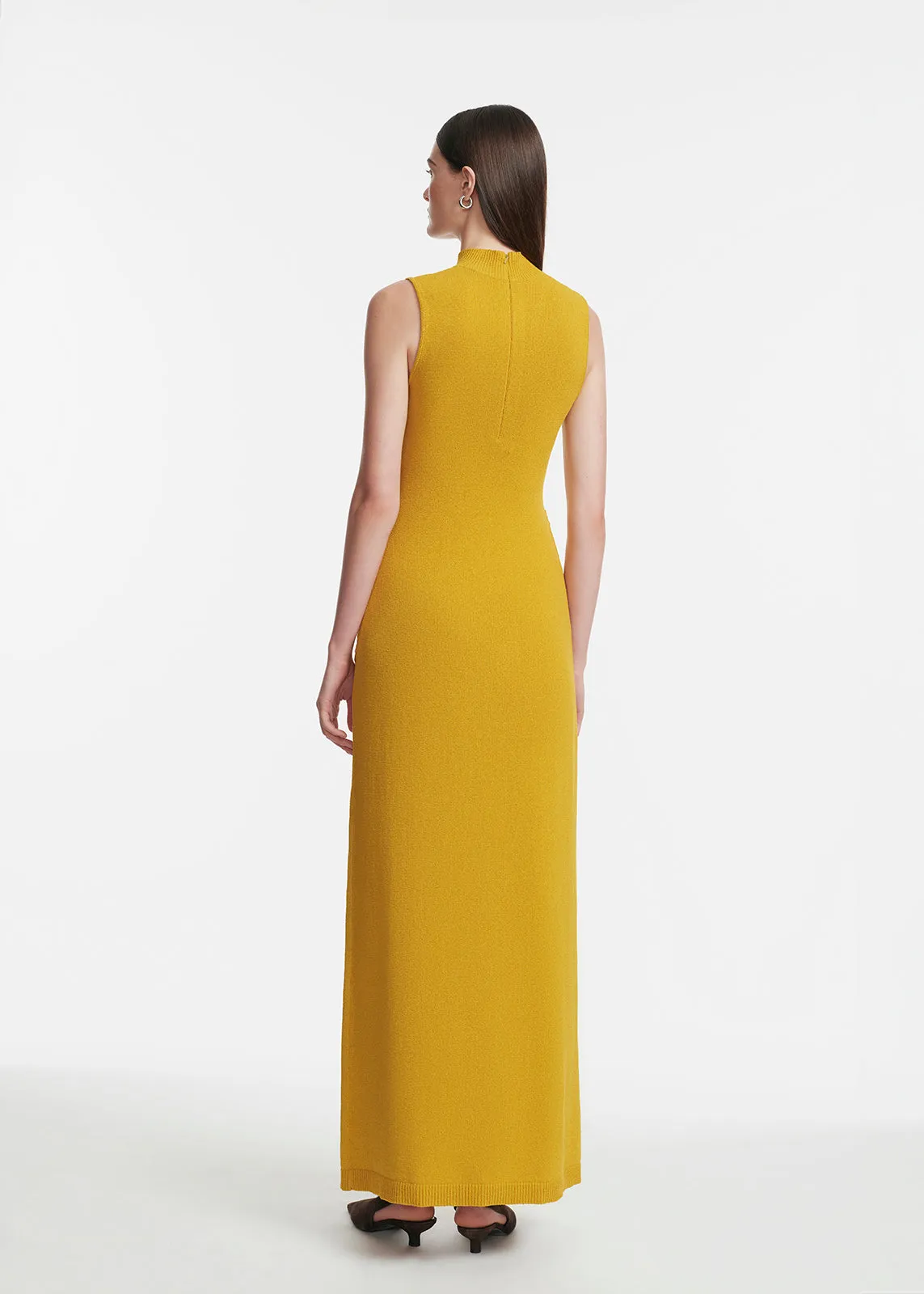 Fringe Detail Knit Mock Neck Dress sold by Lela Rose product image thumbnail 2