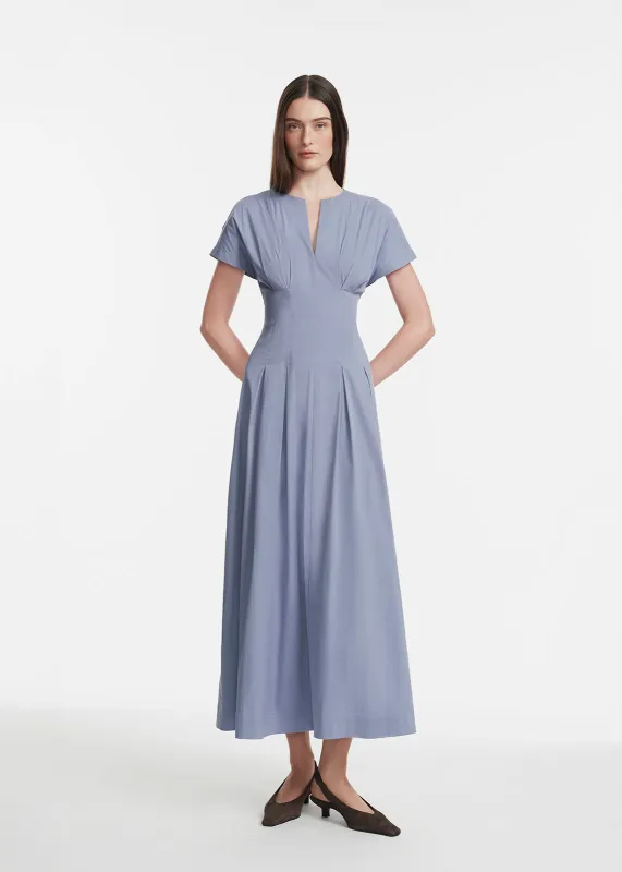 Cotton Poplin Smocked Back Dress sold by Lela Rose