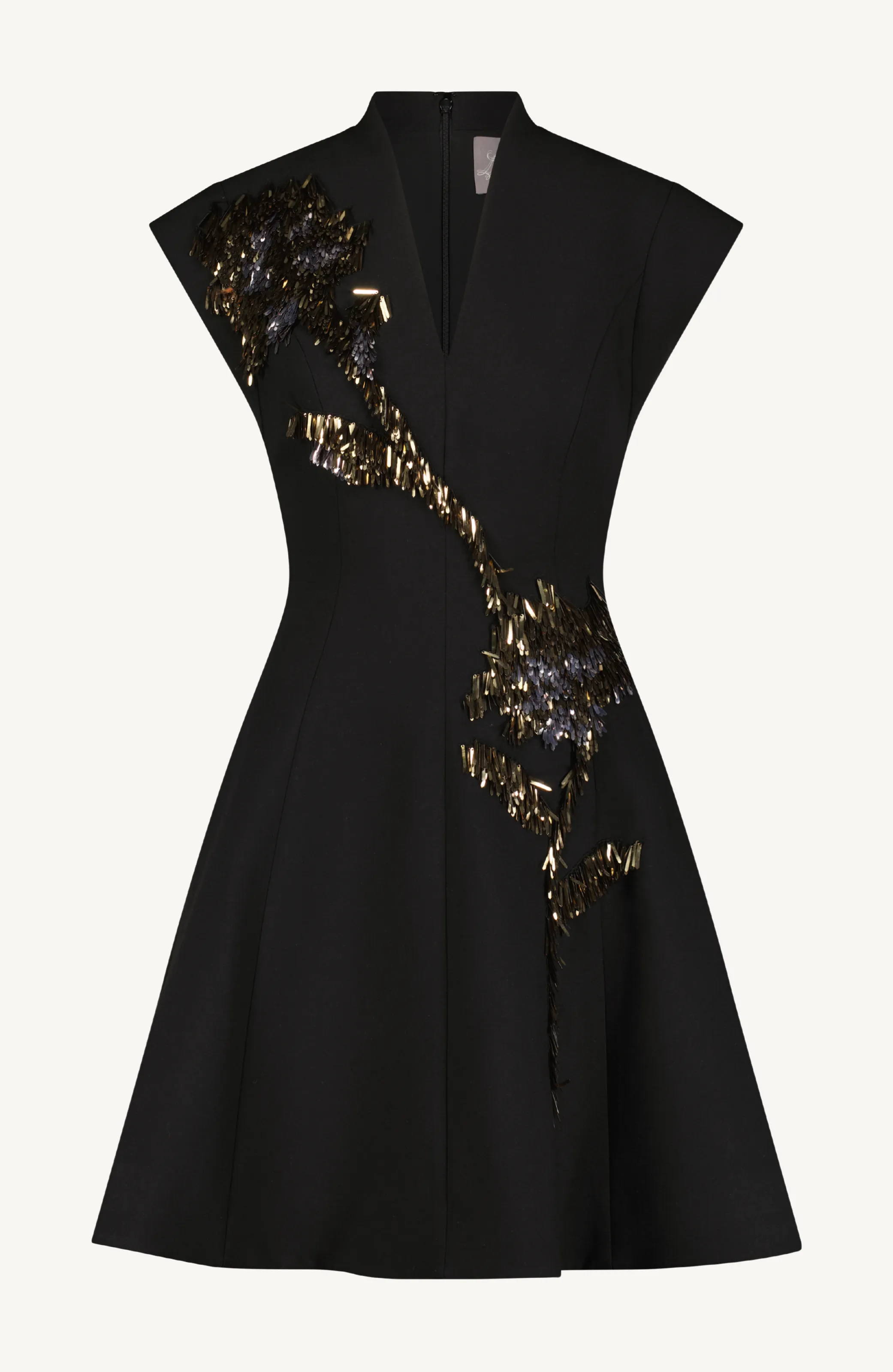 Fishing Lures Embroidered Stretch Twill Mini Dress sold by Lela Rose product image thumbnail 4