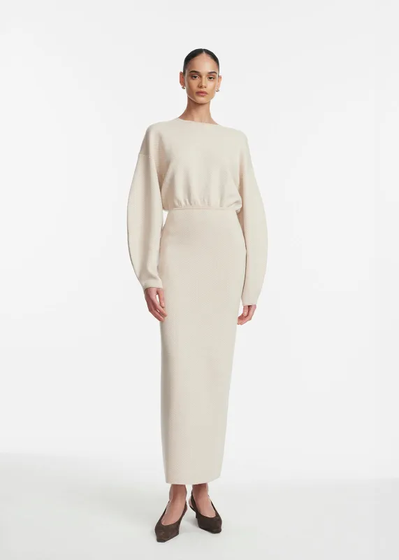 Herringbone Jacquard Knit Dolman Dress sold by Lela Rose