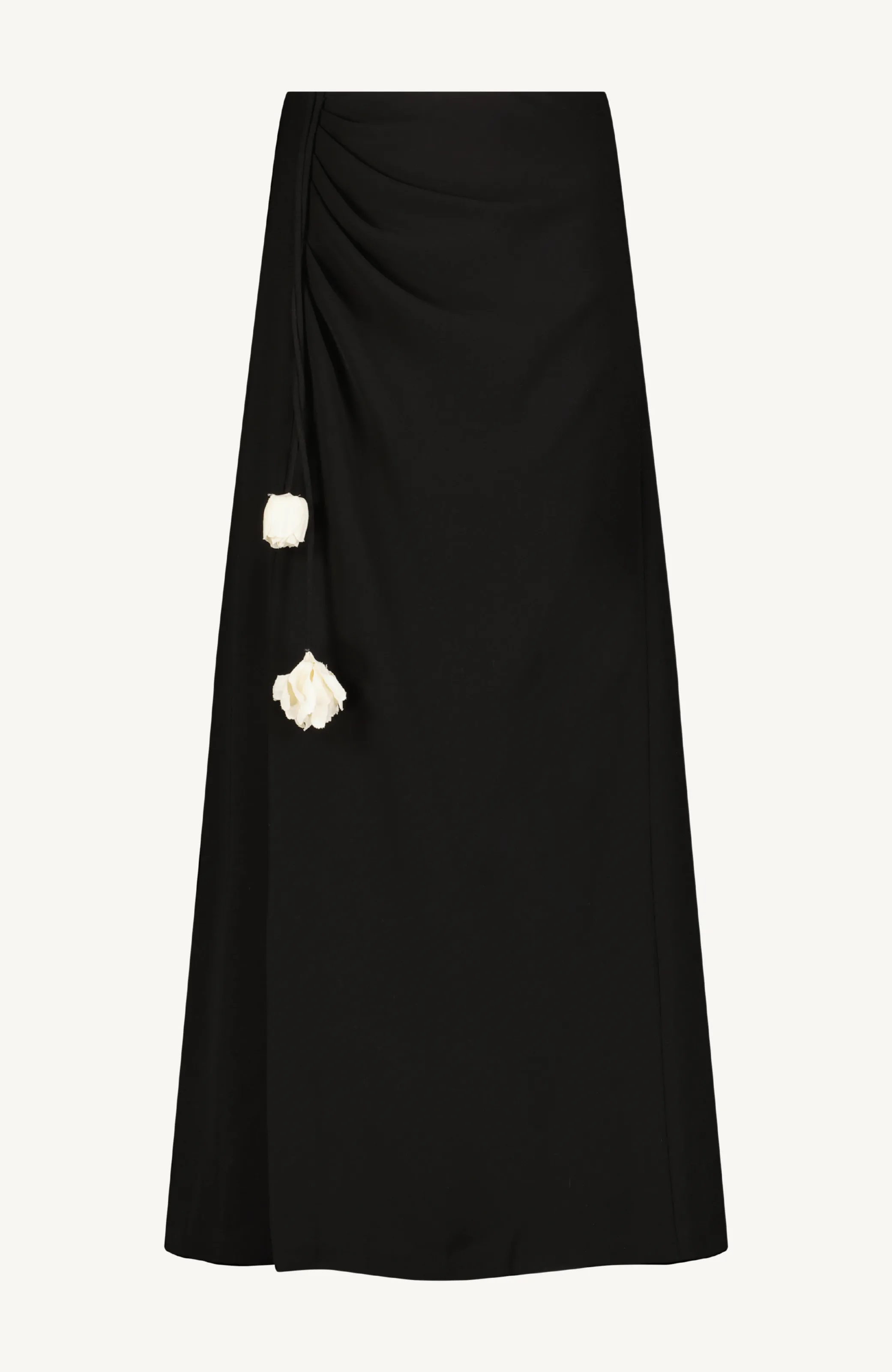 Fluid Crepe Drop Flower Ruched Skirt sold by Lela Rose product image thumbnail 4