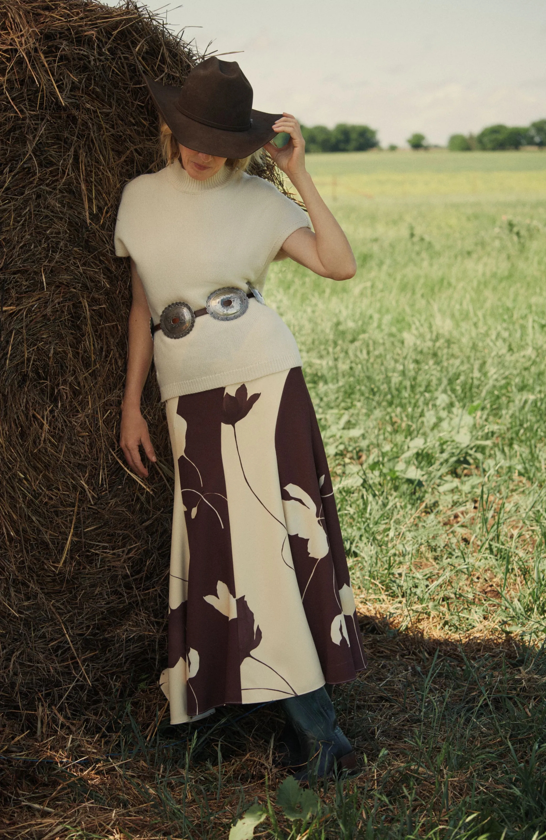 Floral Printed Crepe Seamed Skirt sold by Lela Rose product image thumbnail 2