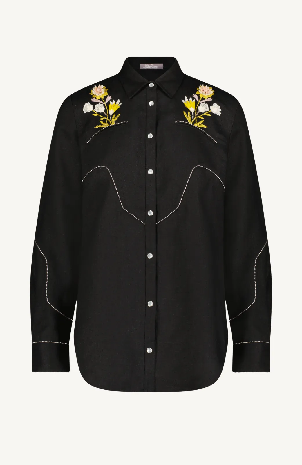 Flower Vase Embroidery Shirt sold by Lela Rose product image thumbnail 4