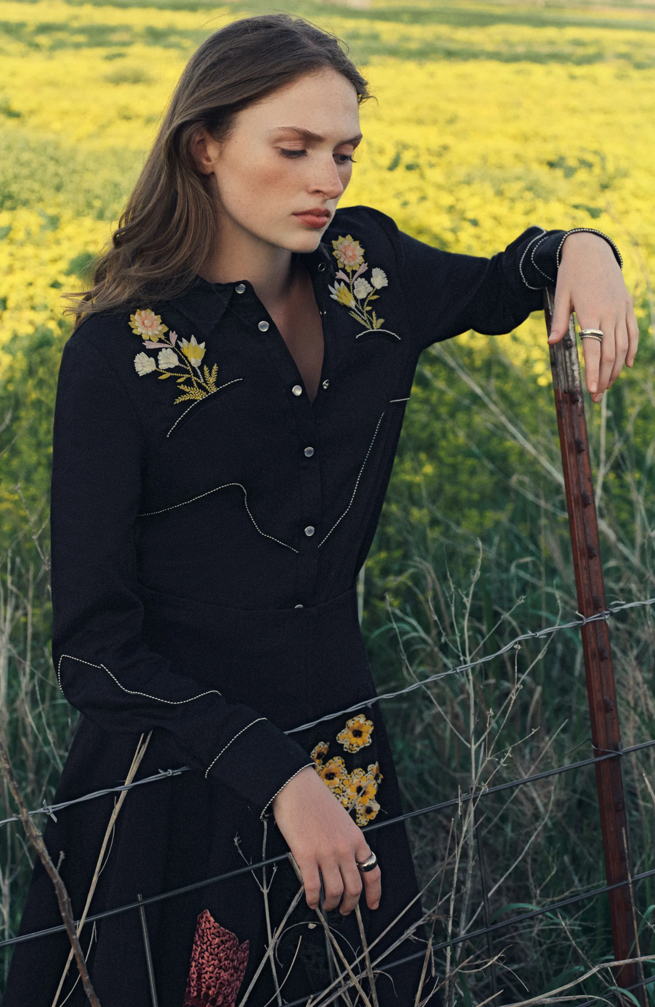 Flower Vase Embroidery Shirt sold by Lela Rose product image thumbnail 2