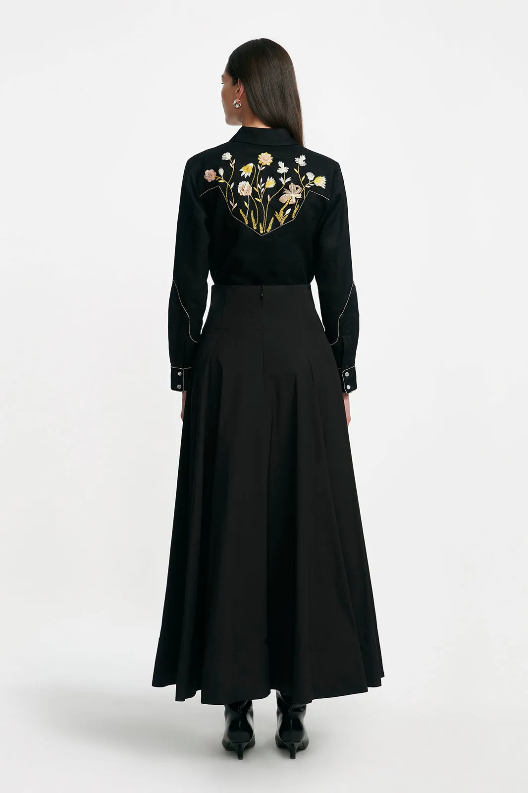 Flower Vase Embroidery Shirt sold by Lela Rose product image thumbnail 3