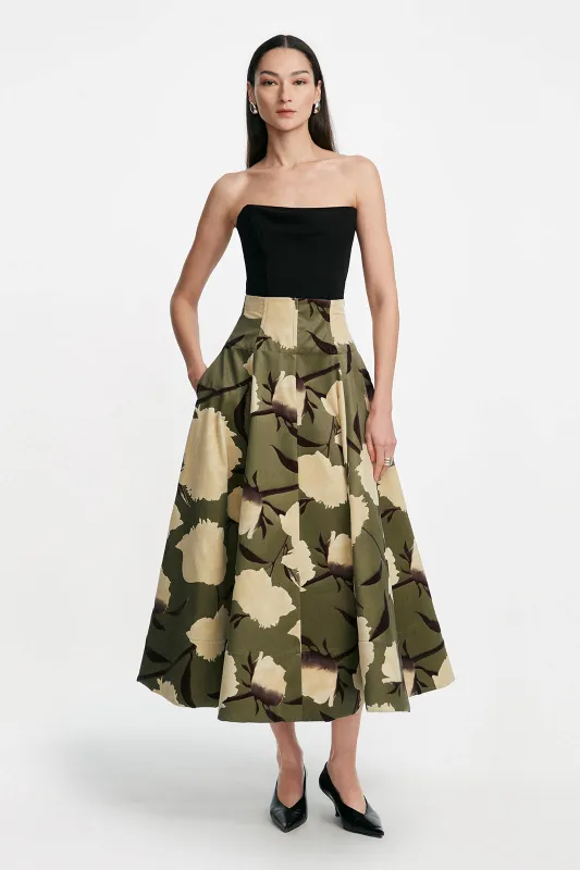 Floral Velvet Parker Skirt sold by Lela Rose