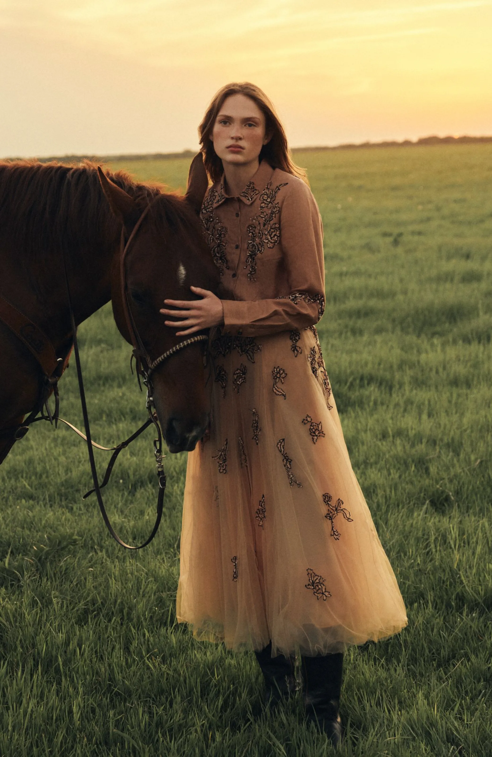 Sequin Floral Embroidery Shirt sold by Lela Rose product image thumbnail 2