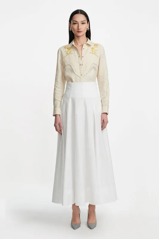 Flower Vase Embroidery Shirt sold by Lela Rose