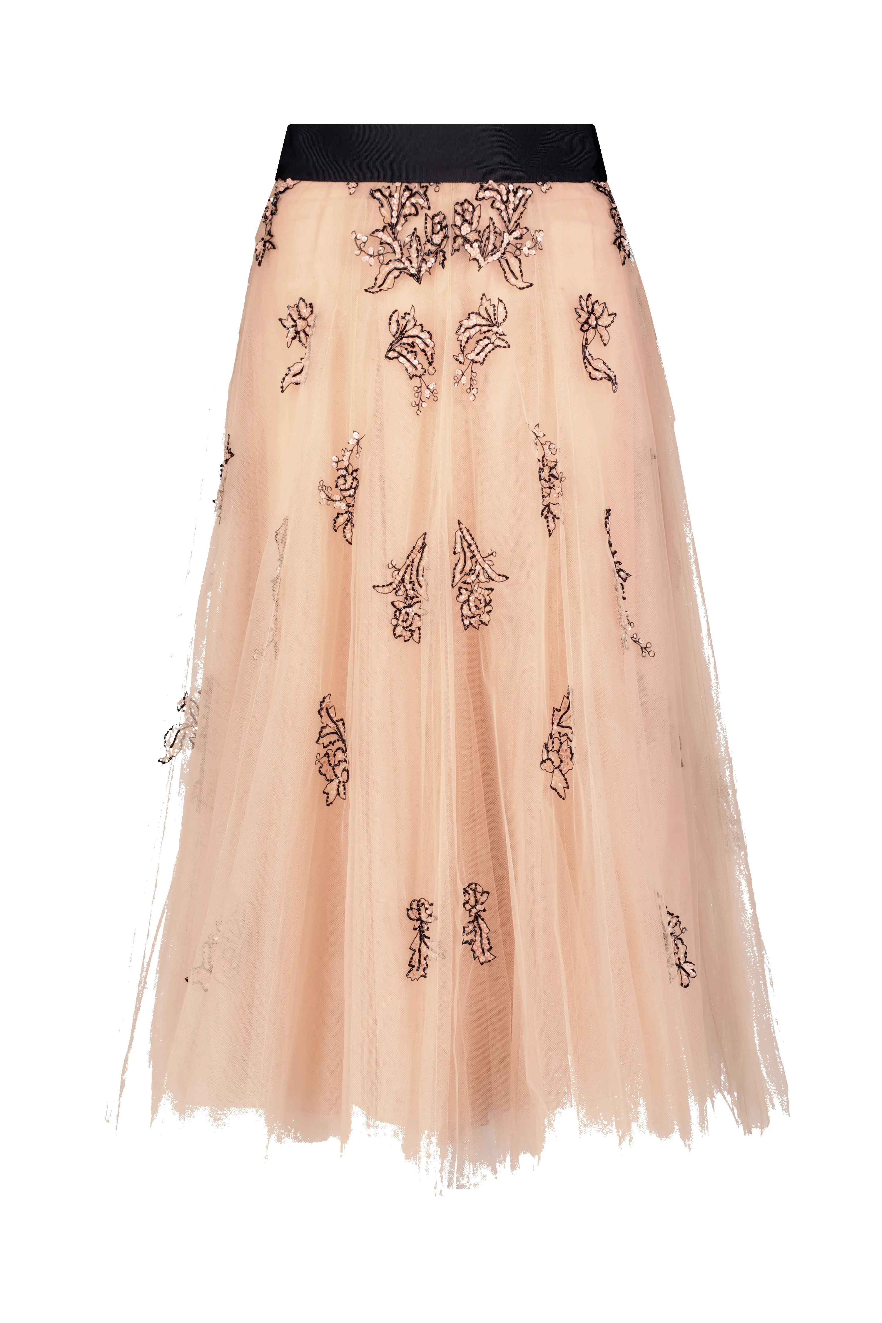 Sequin Floral Embroidery Tulle Skirt sold by Lela Rose product image thumbnail 4