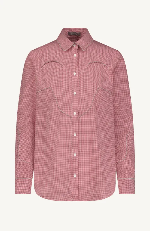 Checked Poplin Classic Ranch Shirt sold by Lela Rose