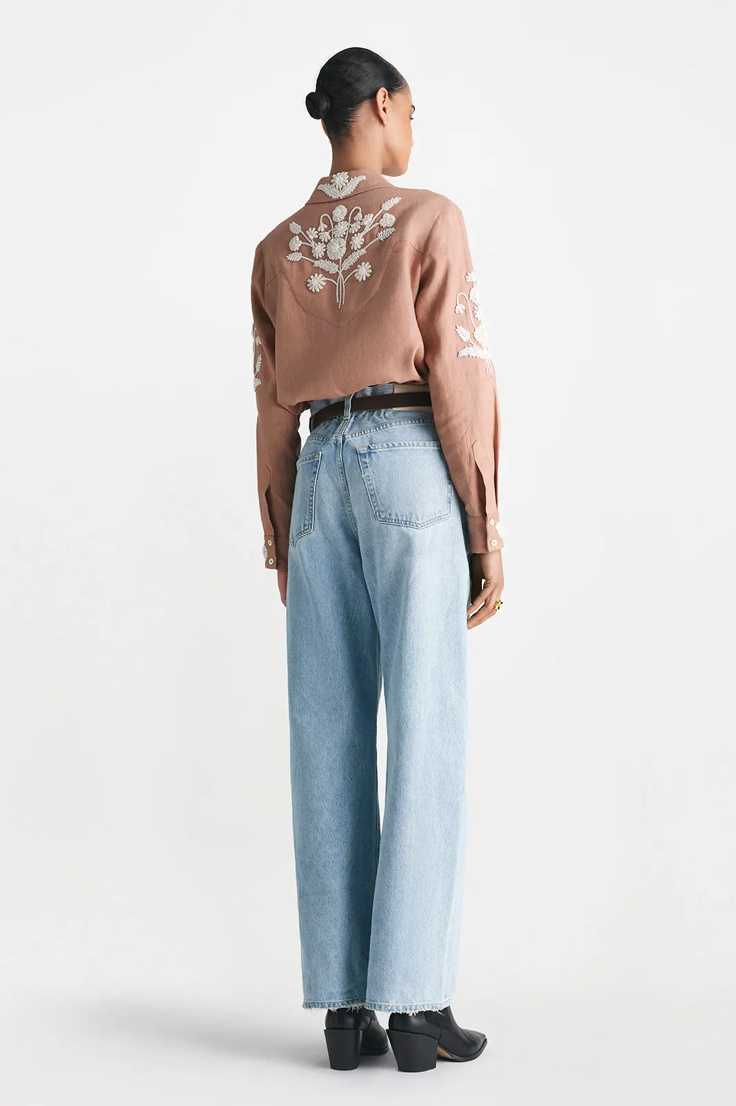 Corded Floral Embroidery Shirt sold by Lela Rose product image thumbnail 2