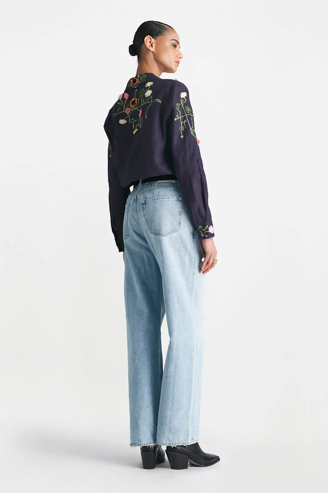 Raised Floral Embroidery Shirt sold by Lela Rose product image thumbnail 3