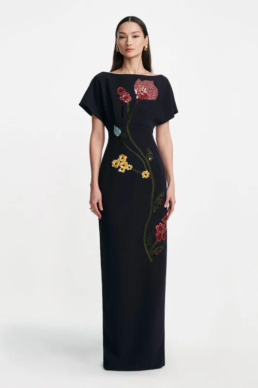Floral Embroidery Savannah Gown sold by Lela Rose