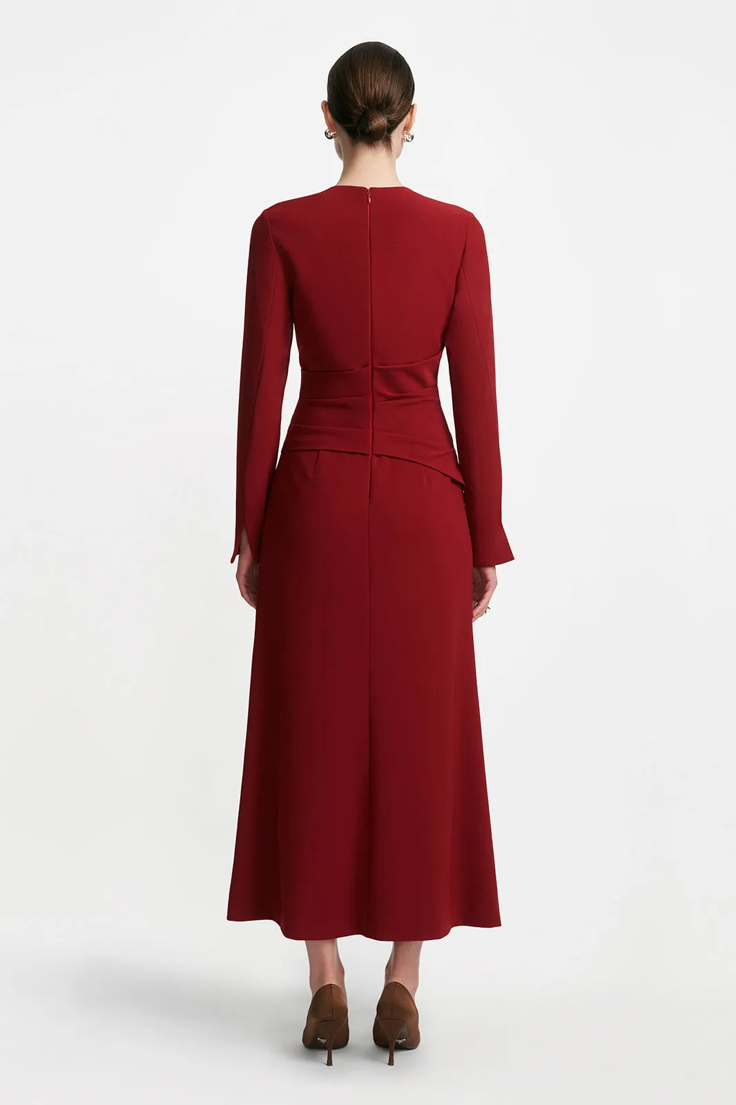 Floral Embroidery Long Sleeve Tie Waist Dress sold by Lela Rose product image thumbnail 2