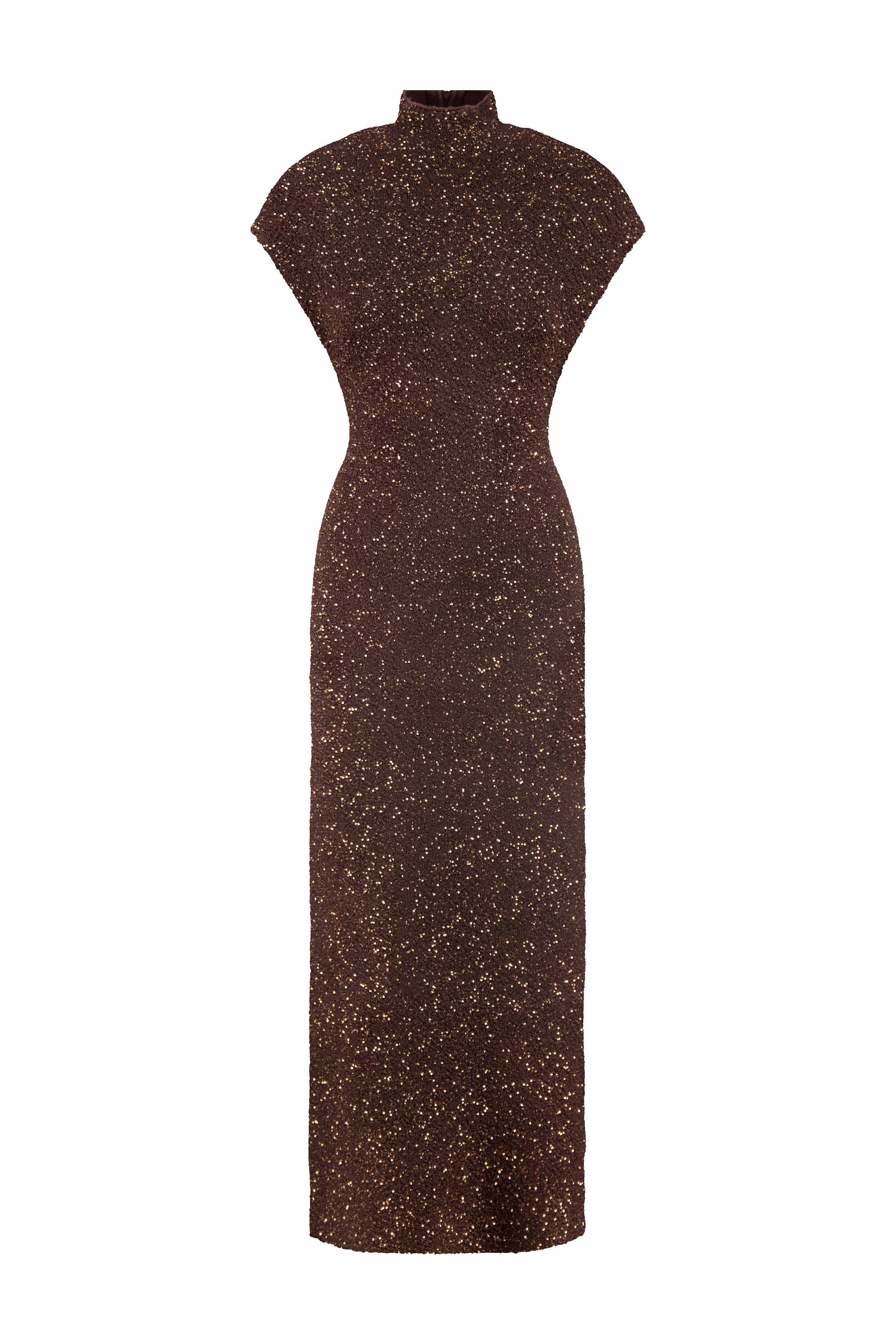 Sequin Knit Mock Neck Dress sold by Lela Rose product image thumbnail 3
