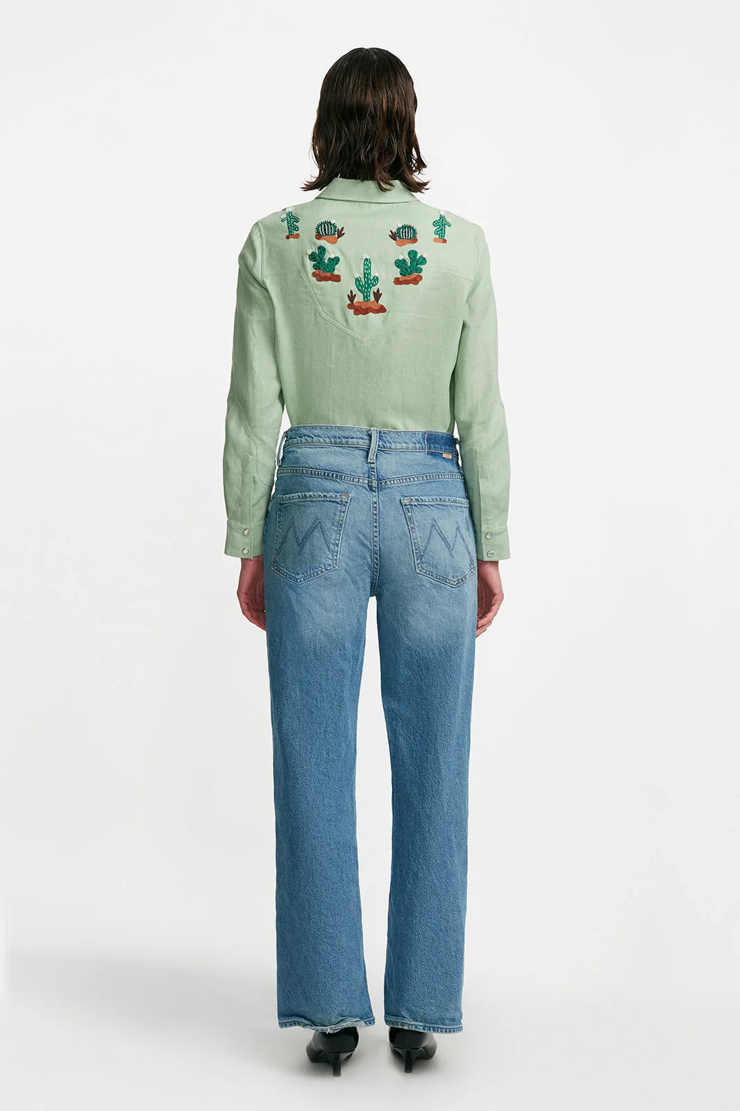 Conversation Embroidery Cactus Shirt sold by Lela Rose product image thumbnail 4