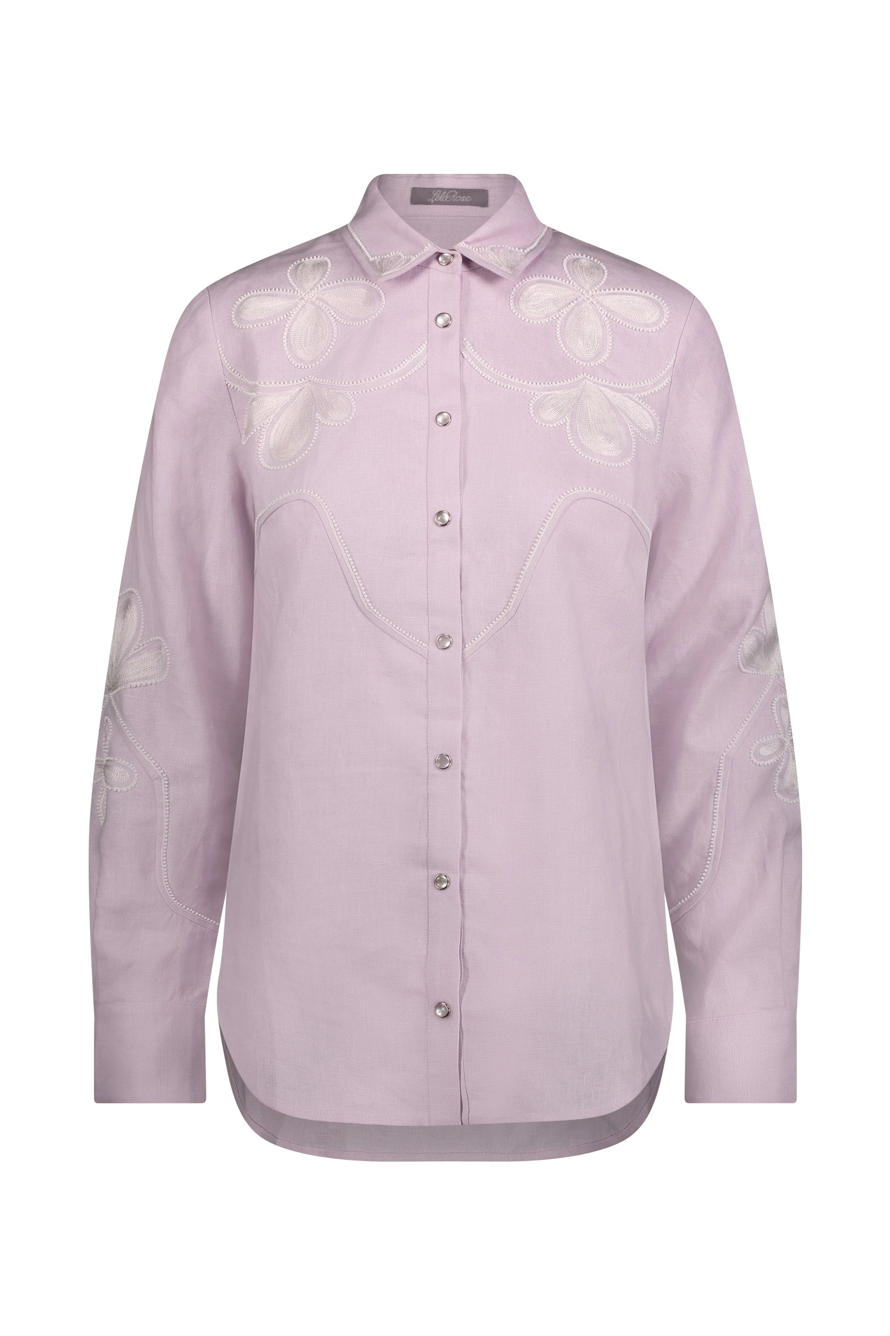 Thread Loop Embroidery Shirt sold by Lela Rose product image thumbnail 4