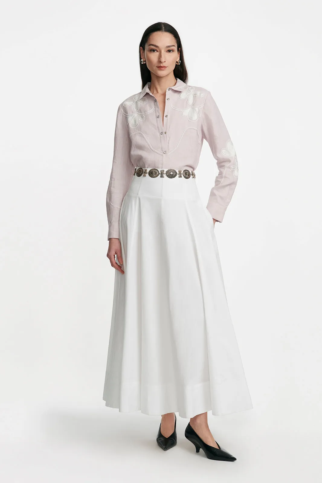 Thread Loop Embroidery Shirt sold by Lela Rose