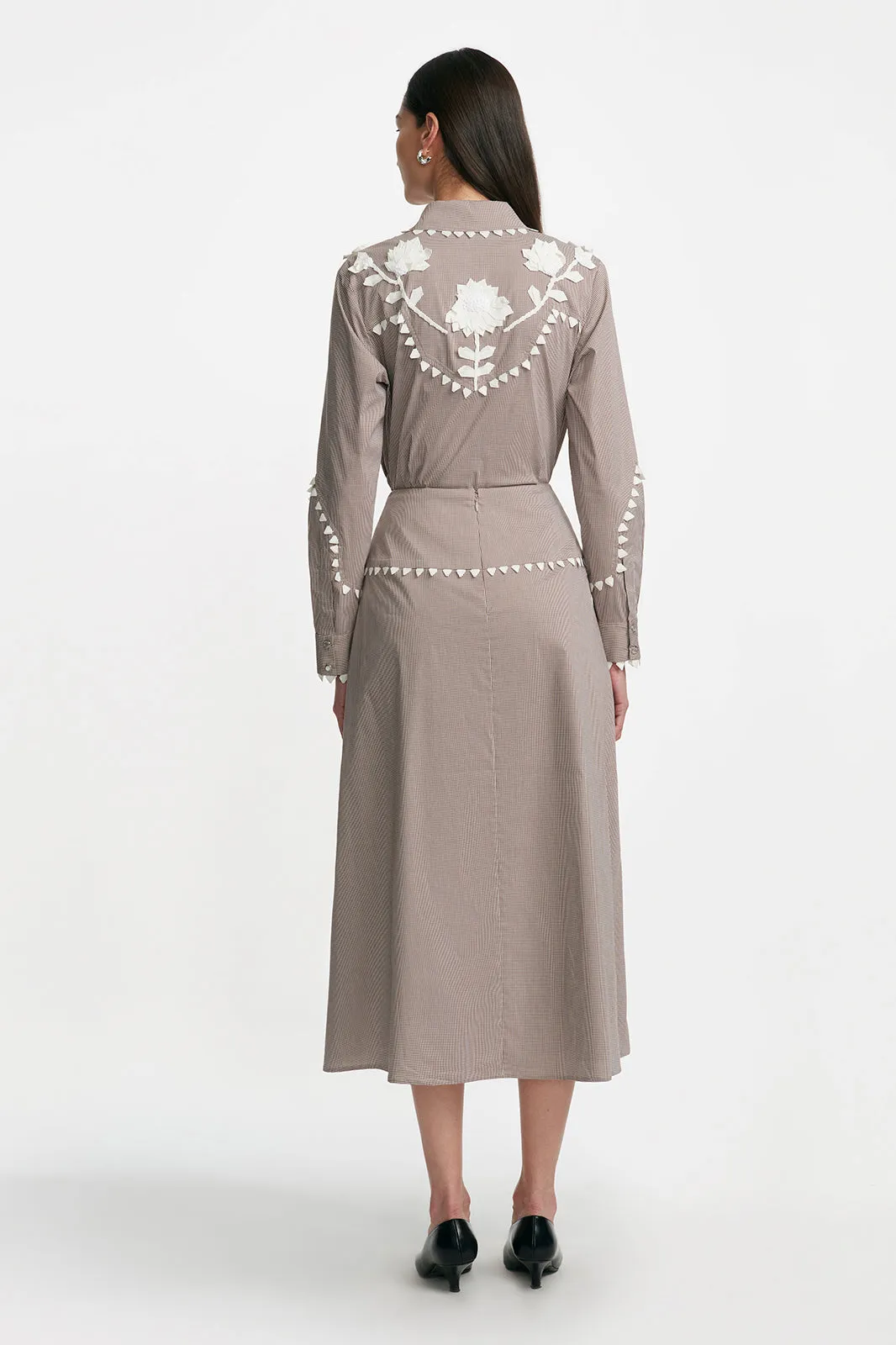 Grosgrain Embroidery Classic Ranch Shirt sold by Lela Rose product image thumbnail 3