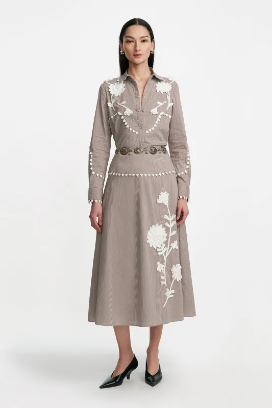 Grosgrain Embroidery Classic Ranch Shirt sold by Lela Rose