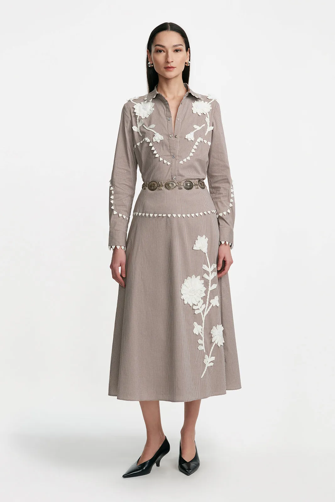 Grosgrain Embroidery Classic Ranch Shirt sold by Lela Rose