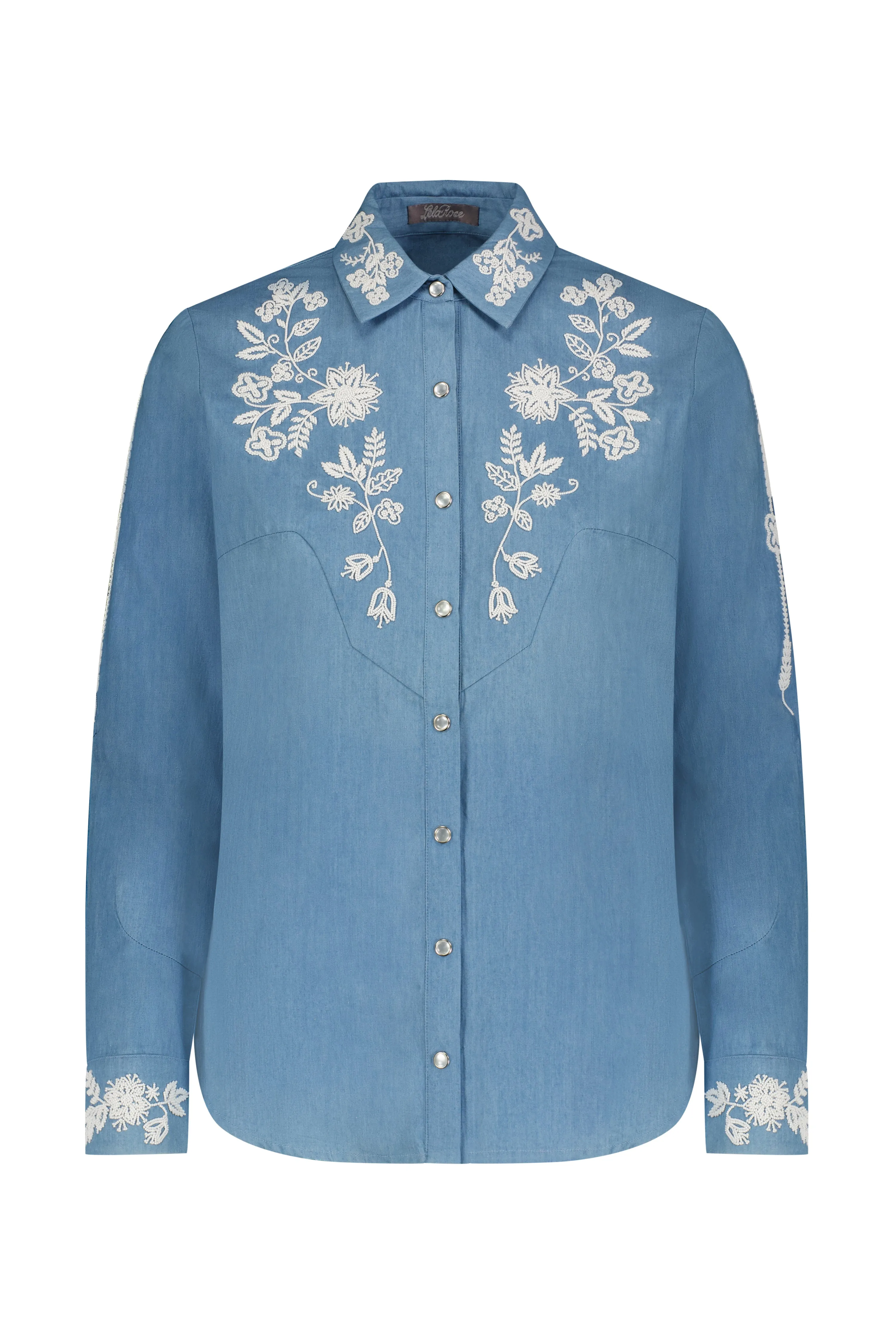 Floral Seed Bead Classic Ranch Shirt sold by Lela Rose product image thumbnail 4