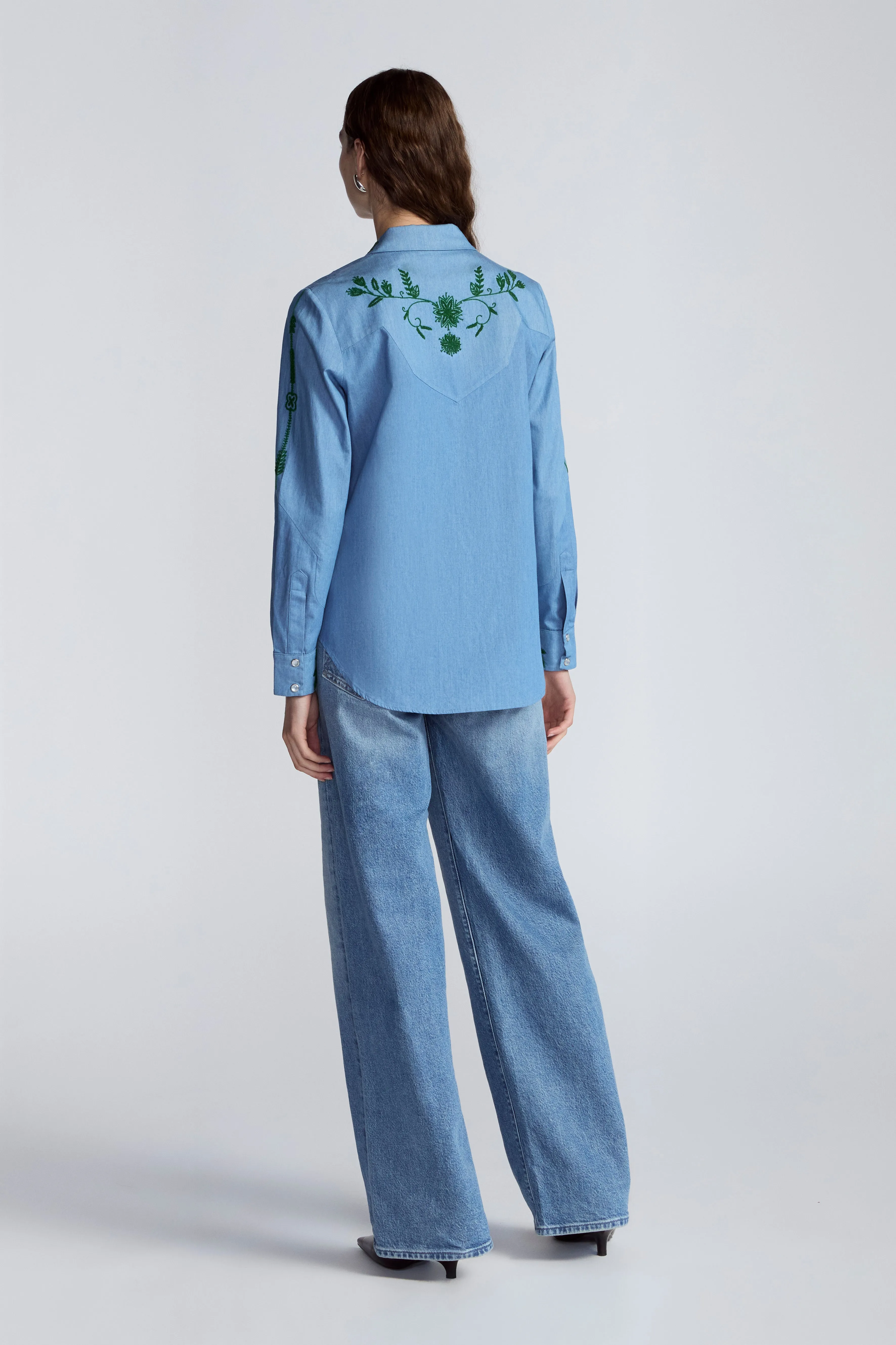 Floral Seed Bead Classic Ranch Shirt sold by Lela Rose product image thumbnail 2