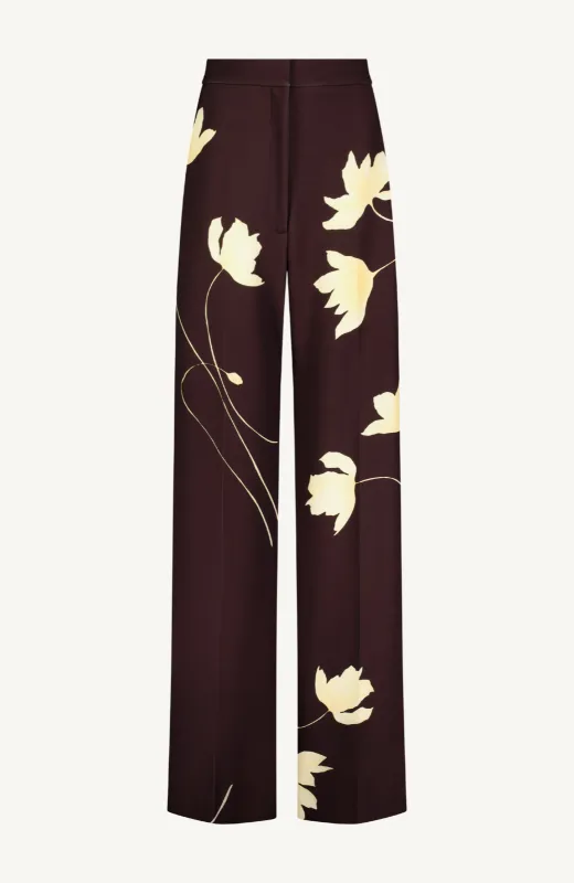 Floral Printed Crepe Molly Pant sold by Lela Rose