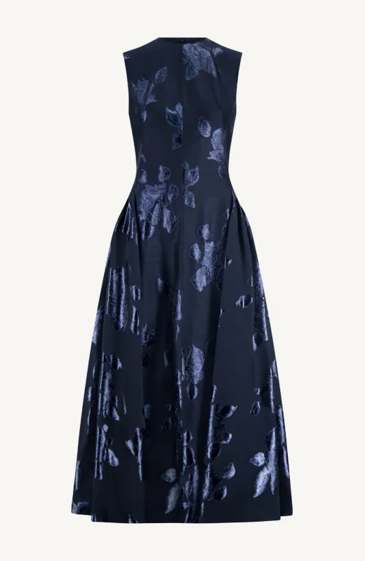 Floral Fil Coupe Sleeveless A-Line Dress sold by Lela Rose