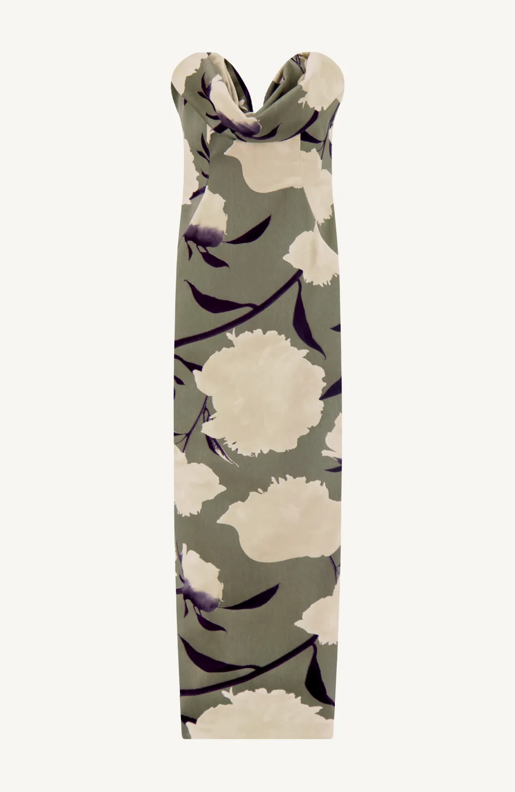 Floral Velvet Draped Bust Sheath sold by Lela Rose