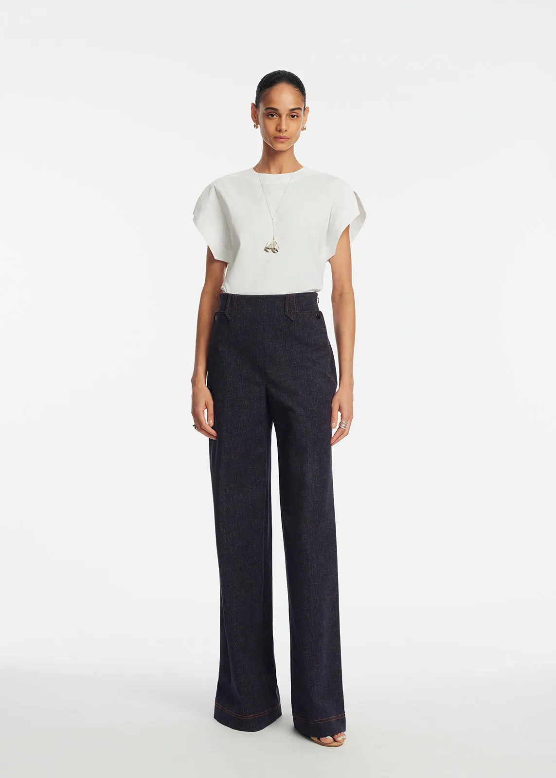 Stretch Denim Pant sold by Lela Rose