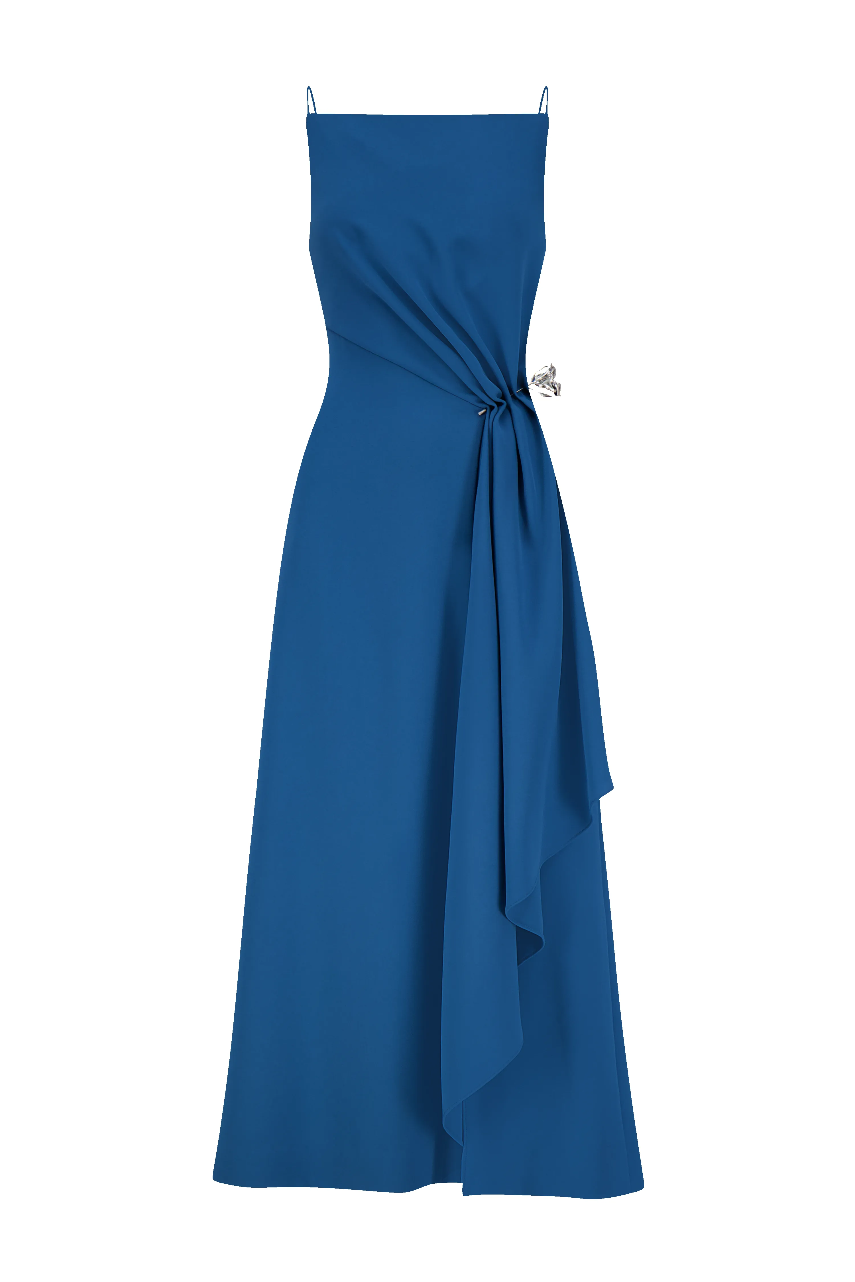 Fluid Crepe Pin Detail Draped Dress sold by Lela Rose product image thumbnail 4