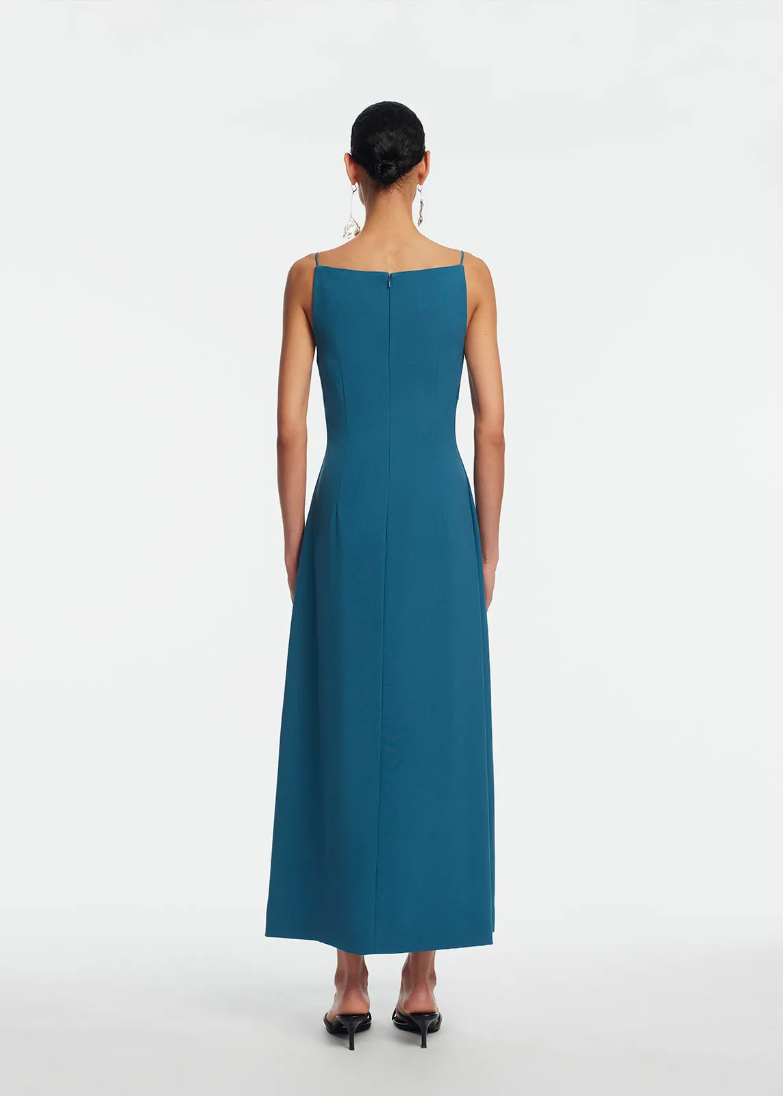 Fluid Crepe Pin Detail Draped Dress sold by Lela Rose product image thumbnail 3